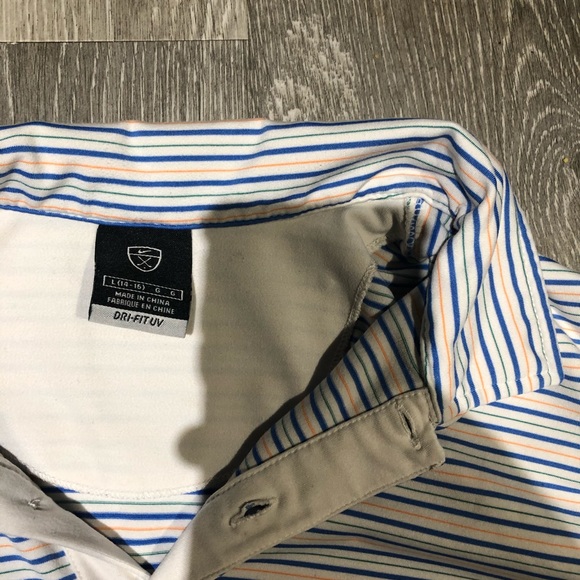Nike Golf shirt striped pattern men’s size L - Picture 2 of 3